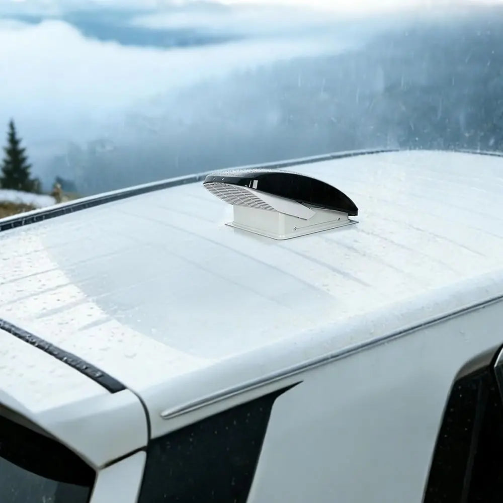 Manual RV Roof Vent Fan With Rain Shield Reversible Airflow