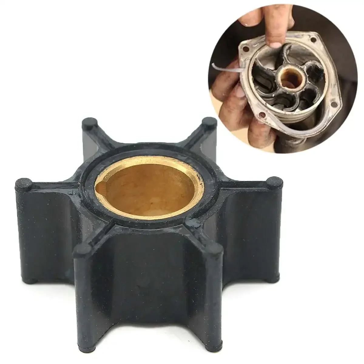 6 Blade Rubber Water Pump Impeller For Johnson Evinrude Motors