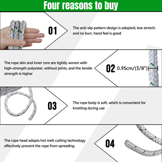 Premium Polyester Braided Rope For Tree Work And Outdoor Tasks