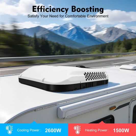 12V Overhead Heating Cooling Air Conditioner Truck RV Remote Control