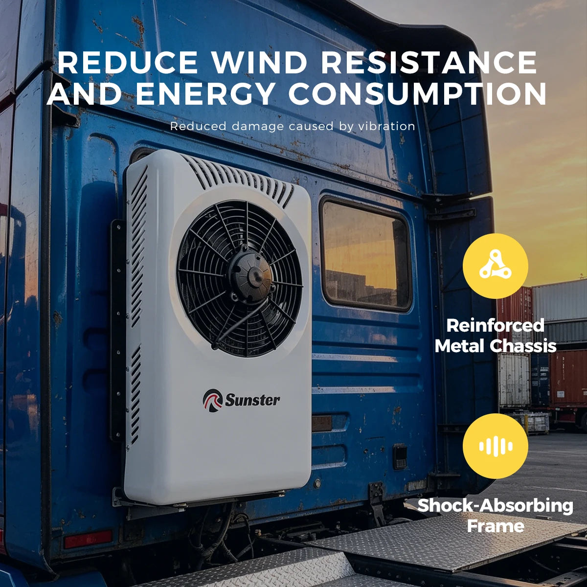 Sunster 12V Electric Parking Air Conditioner For Semi Trucks