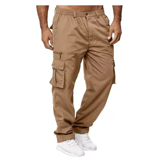 Mens Flex Stretch Polyester Cargo Pants For Casual Wear