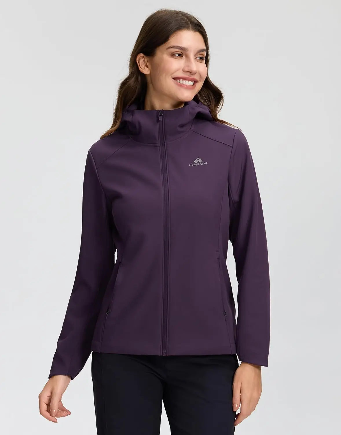 Pioneer Camp Women Softshell Jacket Fleece Lined Waterproof Hooded Windbreaker
