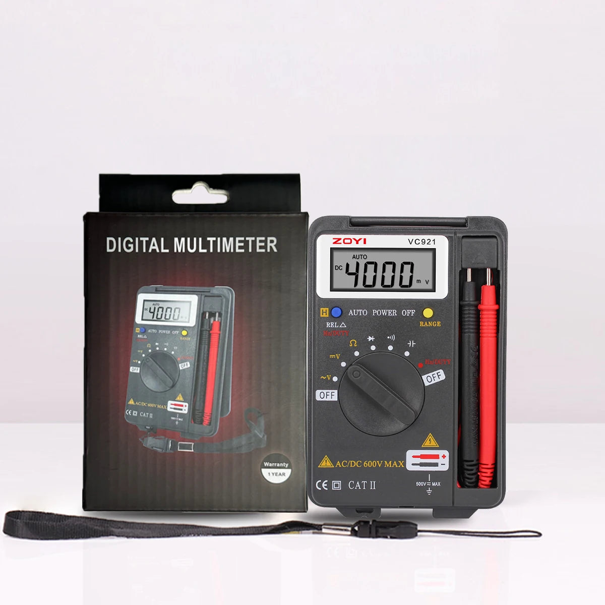 ZOYI Auto Range Digital Multimeter AC DC Pocket Voltmeter