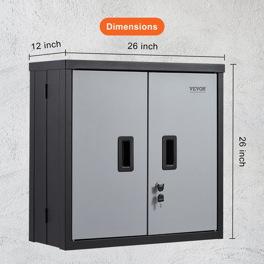 Foldable Metal Wall Cabinet With Adjustable Shelf And Magnetic Door