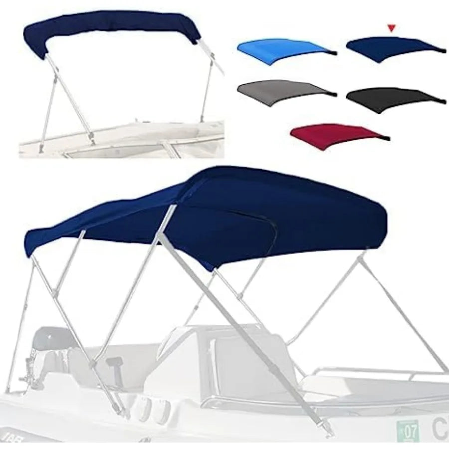 Marine Grade Polyester Bimini Top Replacement Cover With Zipper Sleeves