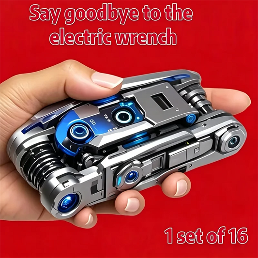 16 In 1 Professional Socket Wrench Set Stainless Steel