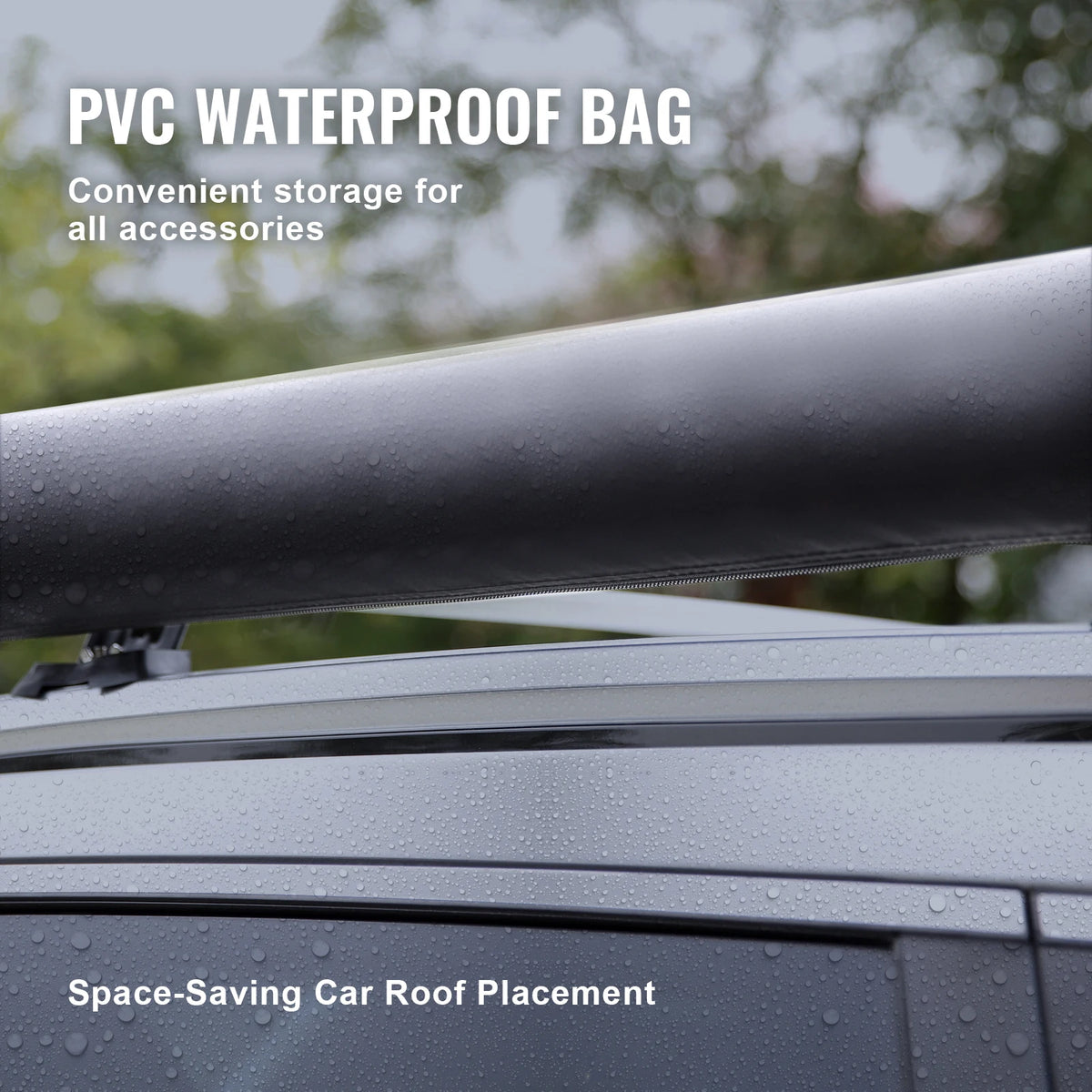 SucceBuy Retractable Vehicle Awning With Waterproof Bag And Carry Case