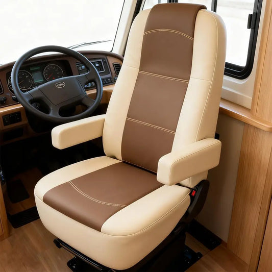 Custom Fit Nappa Leather RV Front Captain Chair Covers