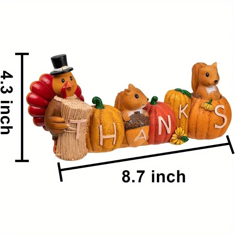 Joyfy Thanksgiving Pumpkin Turkey Tabletop Centerpiece Set