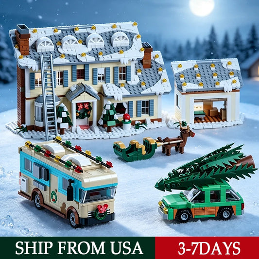 Classic Christmas Vacation House Building Block Kit For Adults