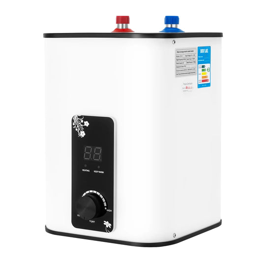 Instant Hot Water Heater 1500W, 8L Electric Mini Tank Water Heater 1500W with Temp Control 32-149°F for Kitchen Bathroom RV