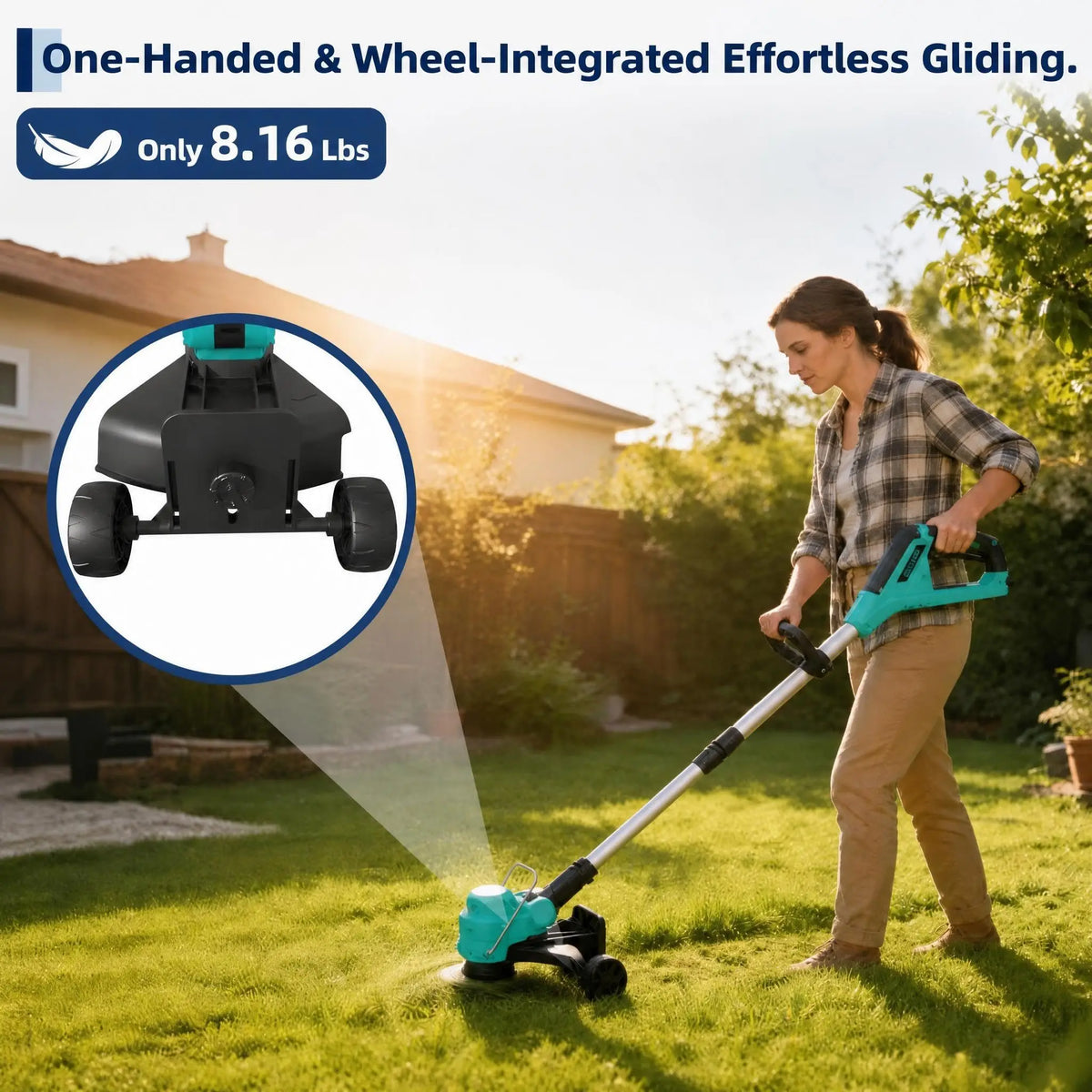 Hismiss 20V Cordless String Trimmer Brushless Motor And Dual Batteries