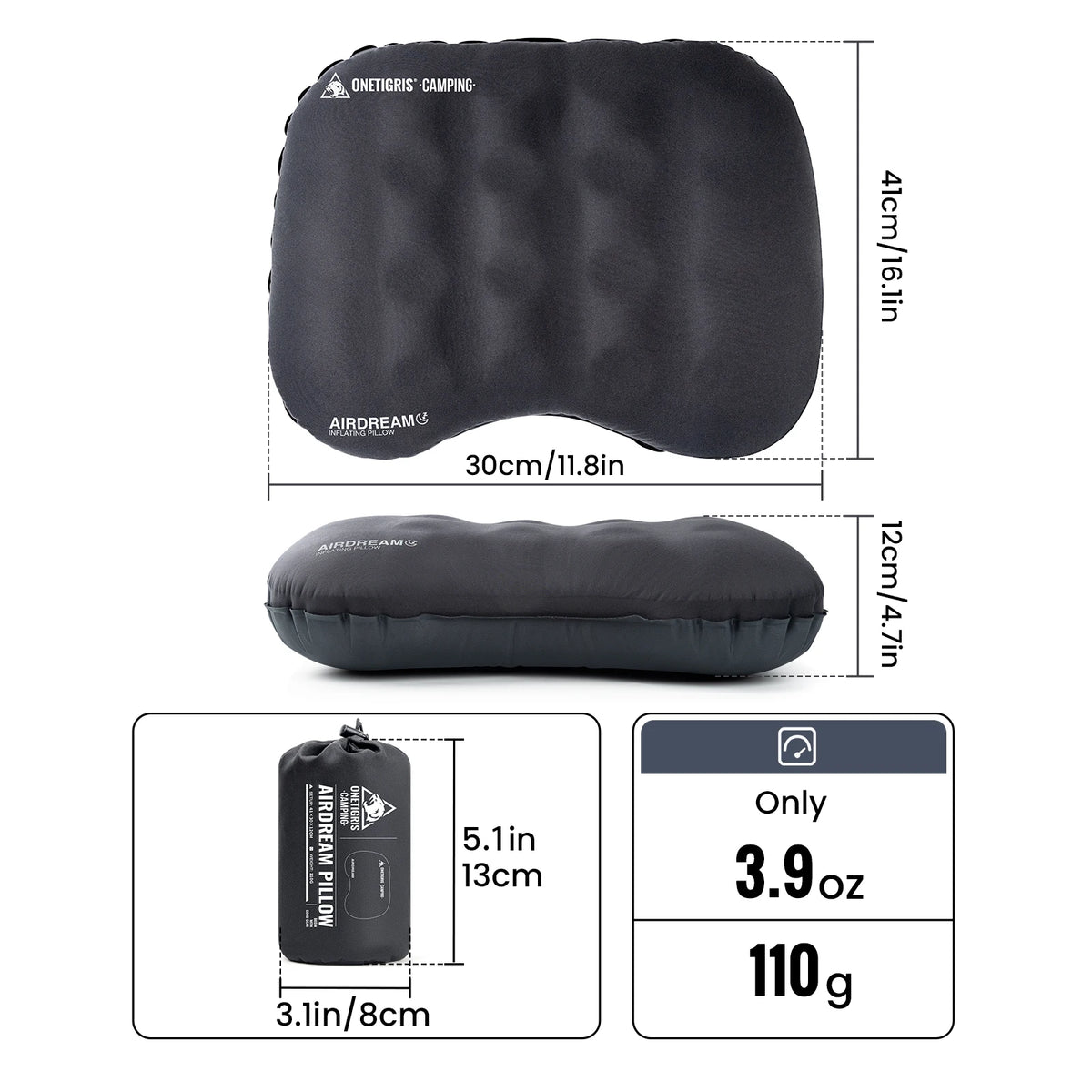 OneTigris Airdream Portable Ultralight Inflatable Camping Pillow