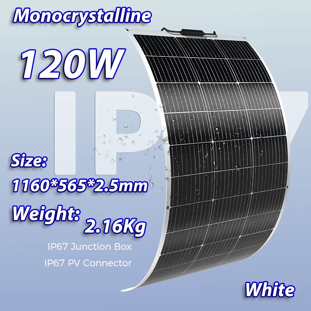Boguang 120W Flexible Monocrystalline Solar Panel For Outdoor Power