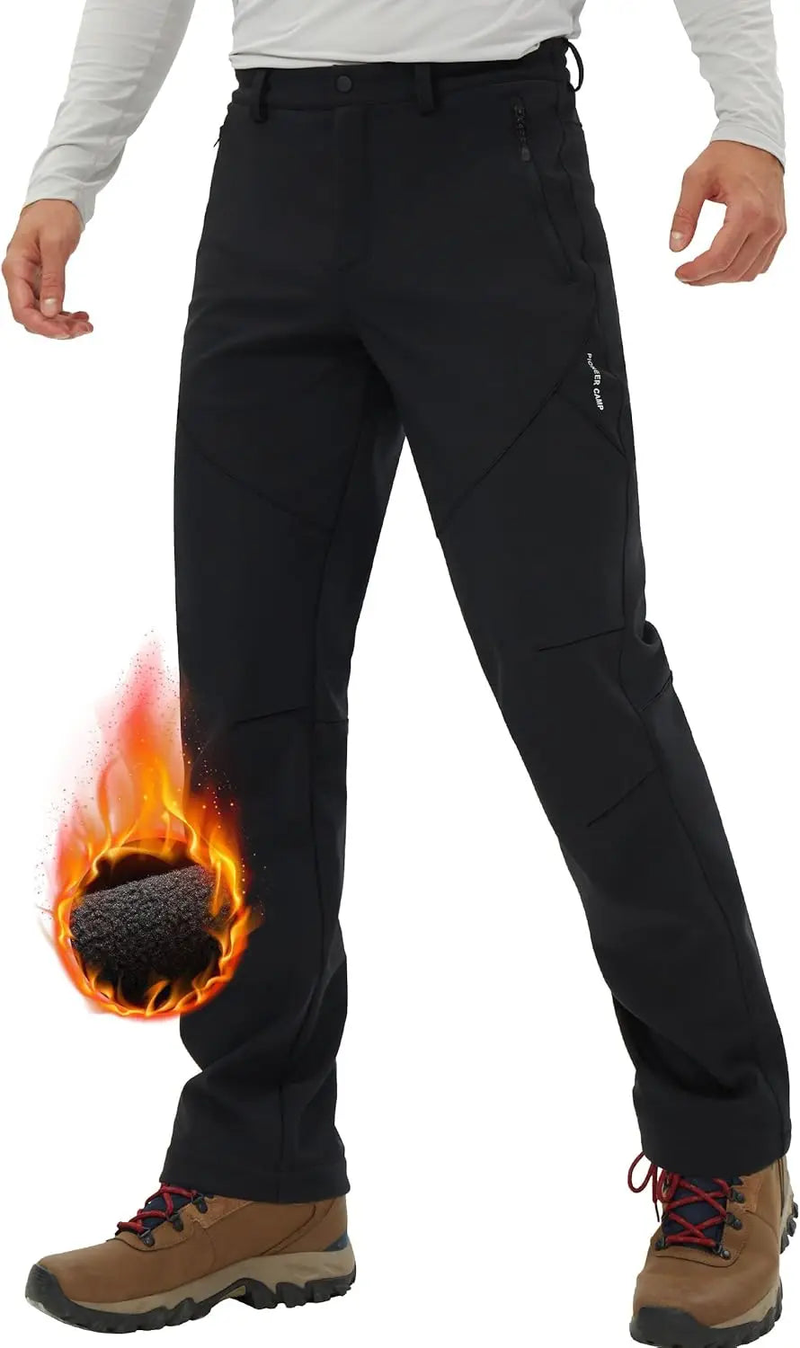 Pioneer Camp Men's Fleece Lined Softshell Hiking Pants