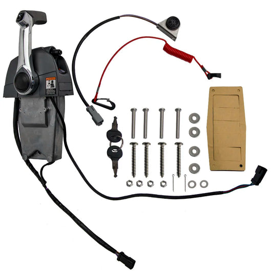 Replacement Outboard Throttle Control Box Key Switch Kit Johnson Evinrude