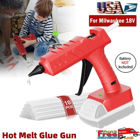 Synxiter Cordless Hot Glue Gun For Milwaukee 18V Battery Pack