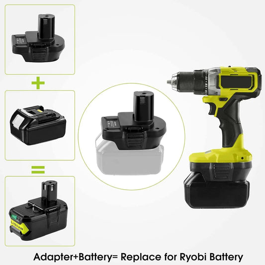 XMSJ Makita To Ryobi Lithium Ion Battery Adapter Converter