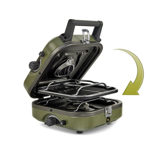 Naturehike 2 Burner Portable Folding Gas Stove With Griddle