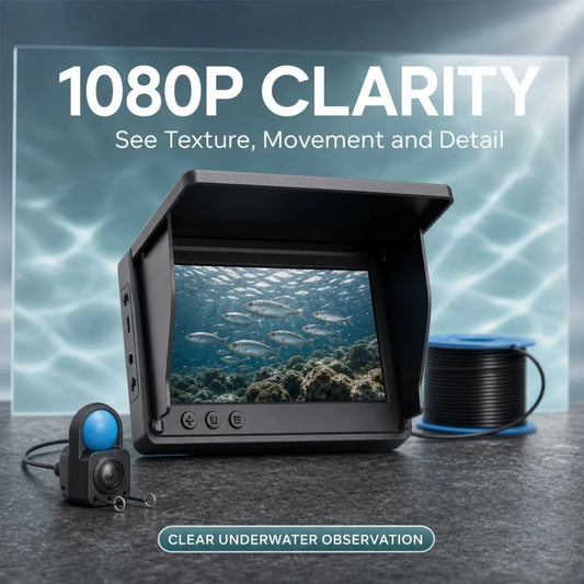 Underwater Fishing Camera Monitor Night Vision Depth Finder Sonar Hd
