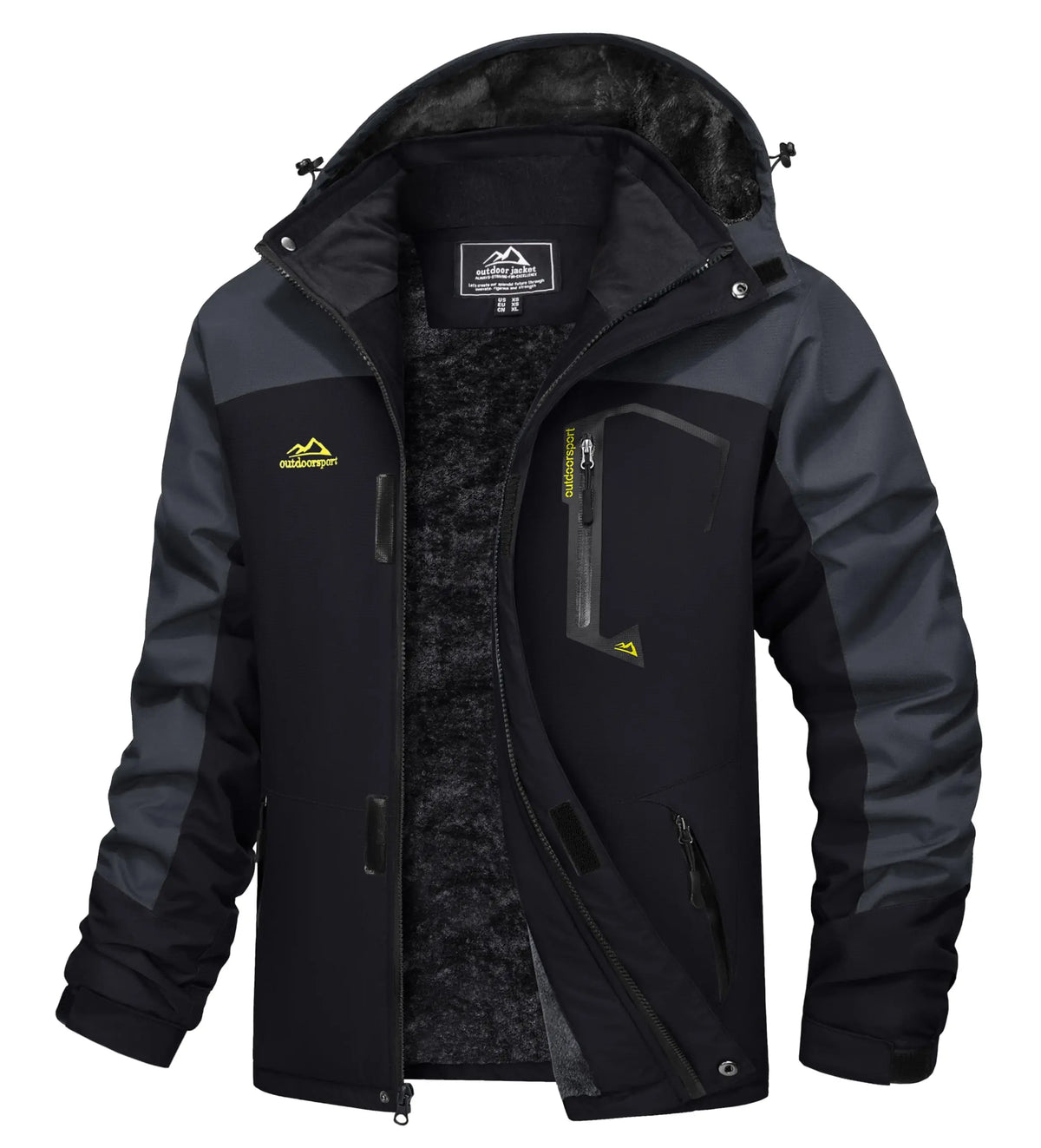 Cavva Men Fleece Lined Windproof Water Resistant Ski Jacket
