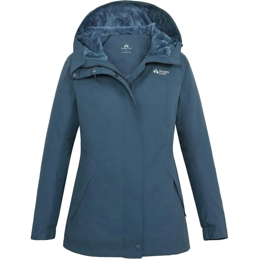 Pioneer Camp Women'S Waterproof Insulated Ski Jacket With Hood