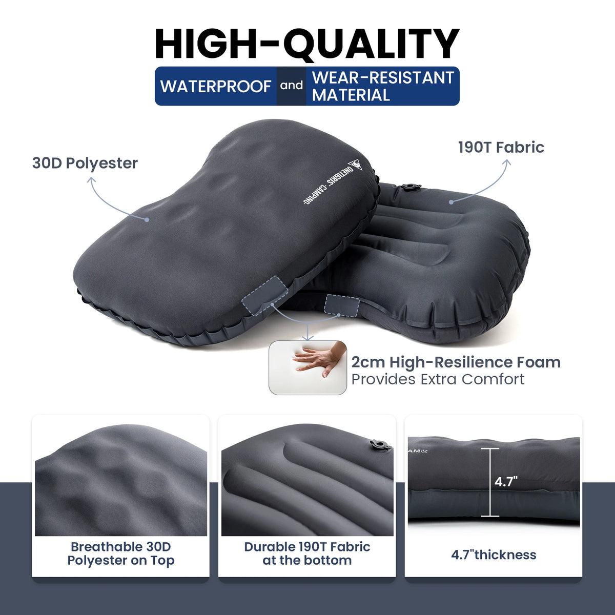 OneTigris Airdream Portable Ultralight Inflatable Camping Pillow