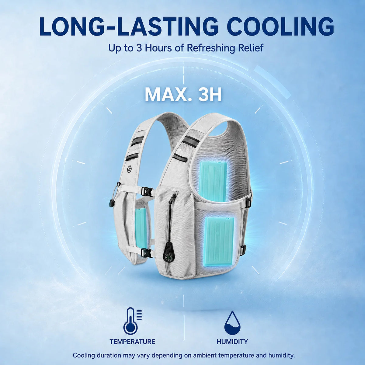 Professional Cooling Vest With Integrated Refrigeration And Water Bladder