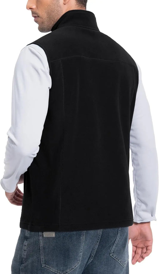 Pioneer Camp Men's Full Zip Polar Fleece Vest With Five Pockets
