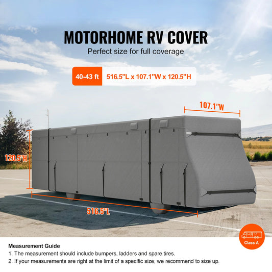 Waterproof Class A C Motorhome Cover With Storage Bag