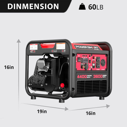PowerSmart Portable Inverter Generator For Home Backup Power