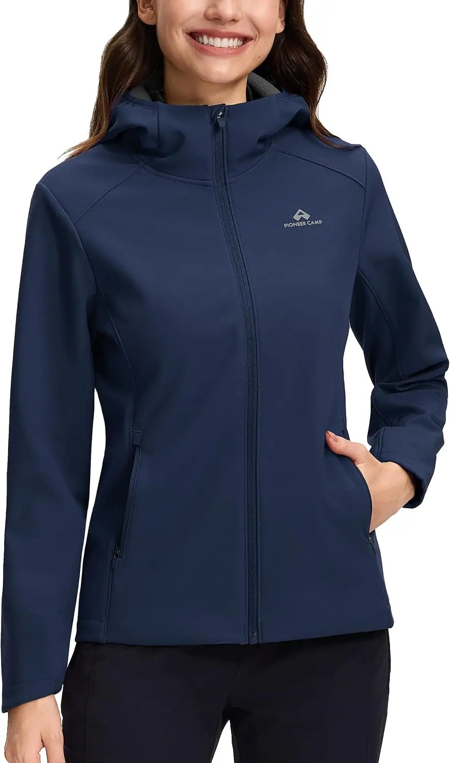 Pioneer Camp Women Softshell Jacket Fleece Lined Waterproof Hooded Windbreaker