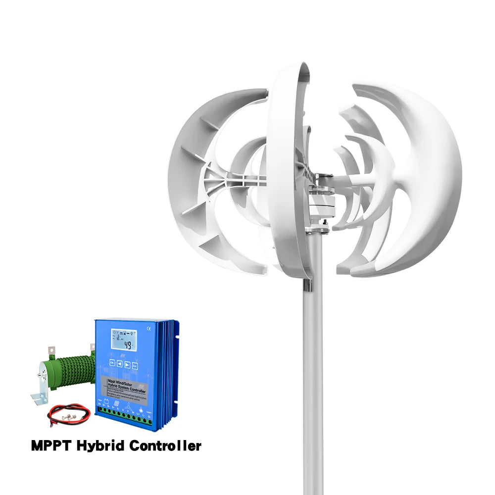 Vertical Axis Wind Turbine Generator For Home And Camping Use