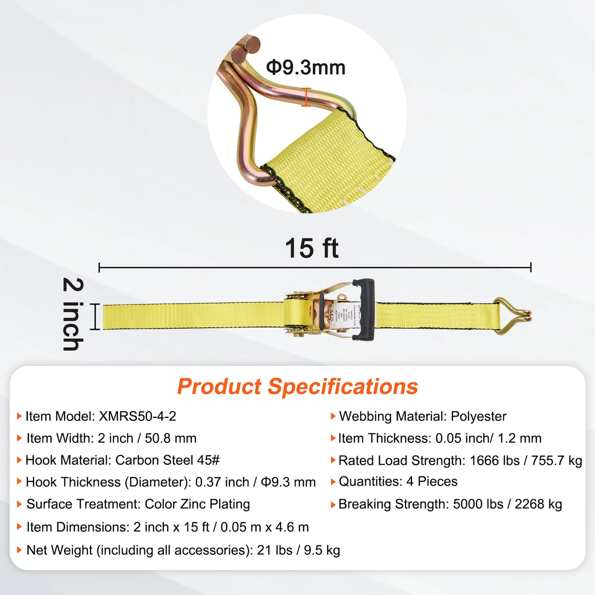 SucceBuy Ratchet Tie Down Straps For Secure Cargo Transport