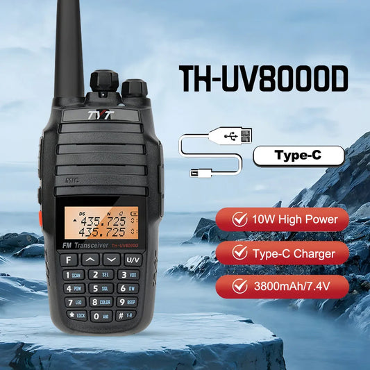 Tyt Th-UV8000D Dual Band VHF UHF 10W Walkie Talkie Radio