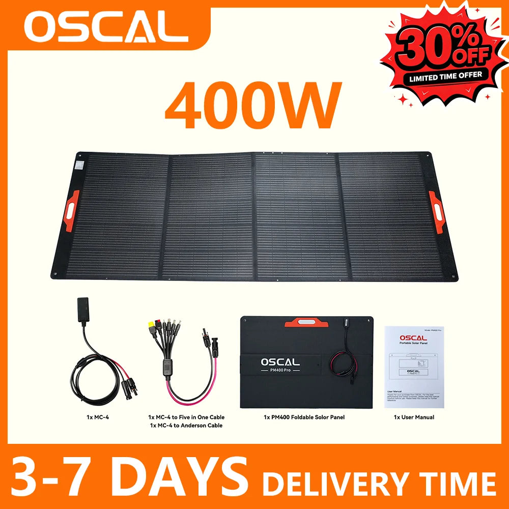 OSCAL 400W Portable Foldable Solar Panel With Waterproof Design