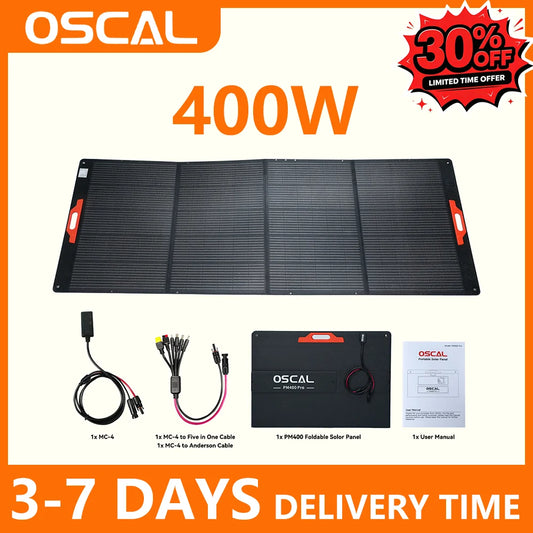 OSCAL 400W Portable Foldable Solar Panel With Waterproof Design