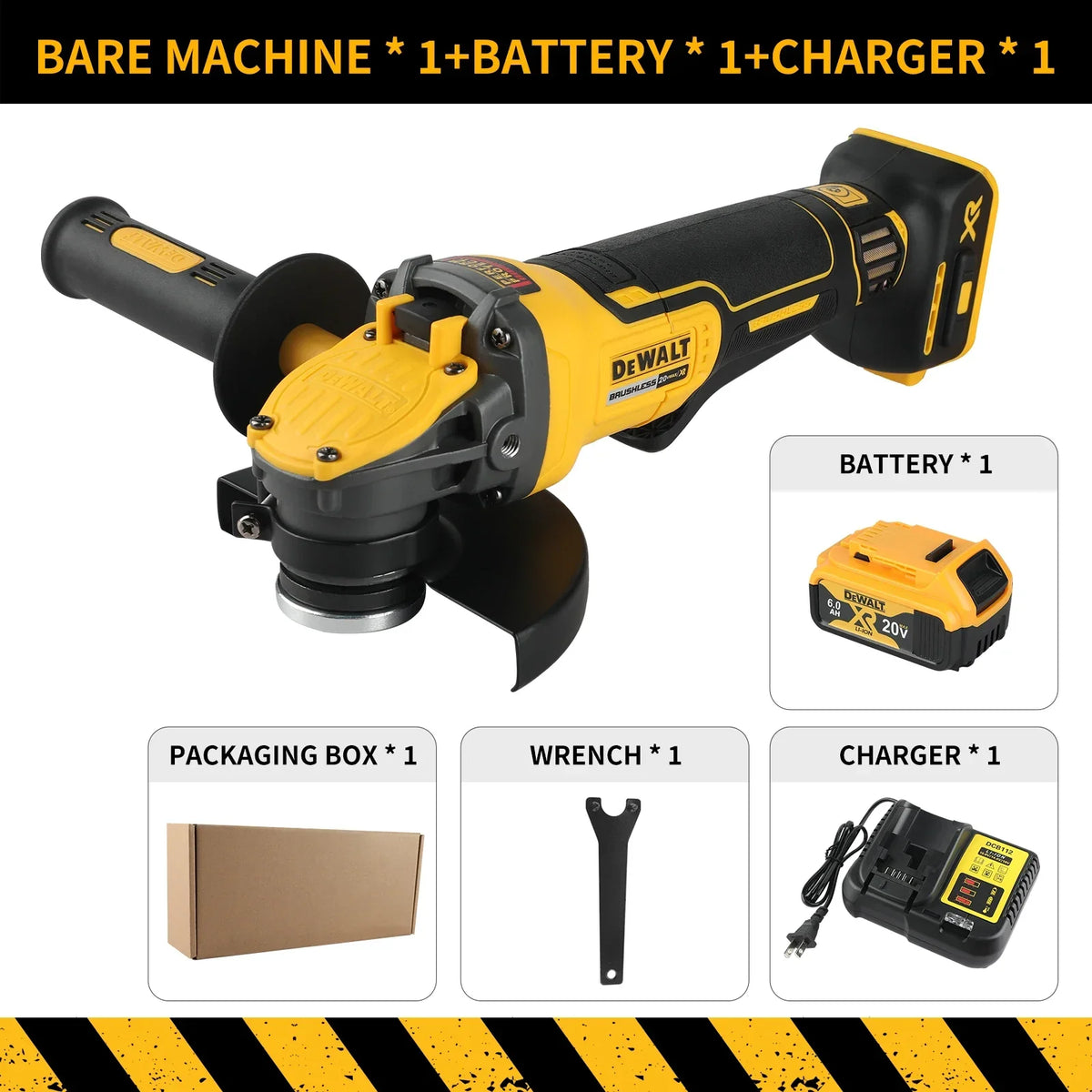 DeWalt 20V Max Brushless Angle Grinder E Clutch Protection