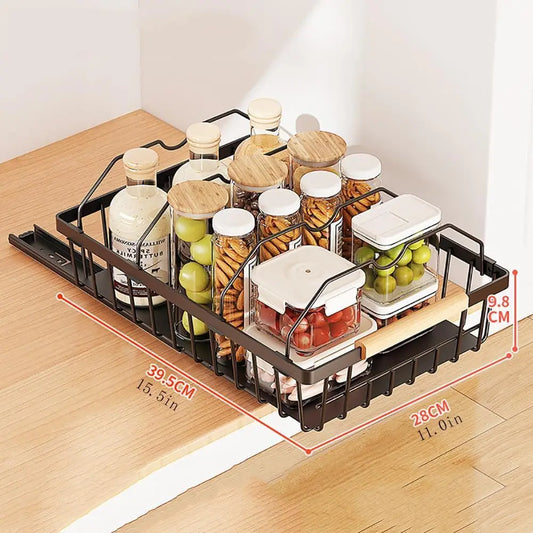 Garvee Stainless Steel Sliding Cabinet Organizer Basket