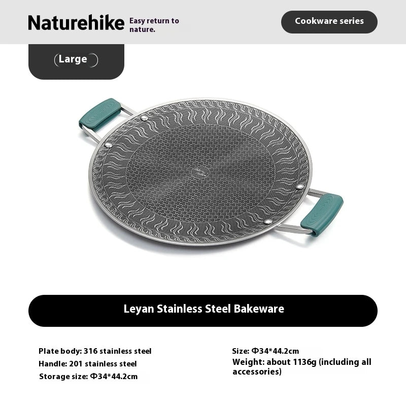 Naturehike Stainless Steel Camping Grill Pan With Handle