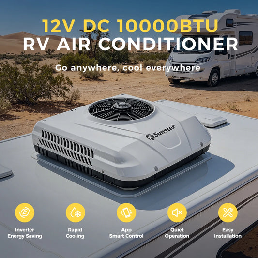 Sunster 12V Bluetooth Rooftop Parking Air Conditioner With LED