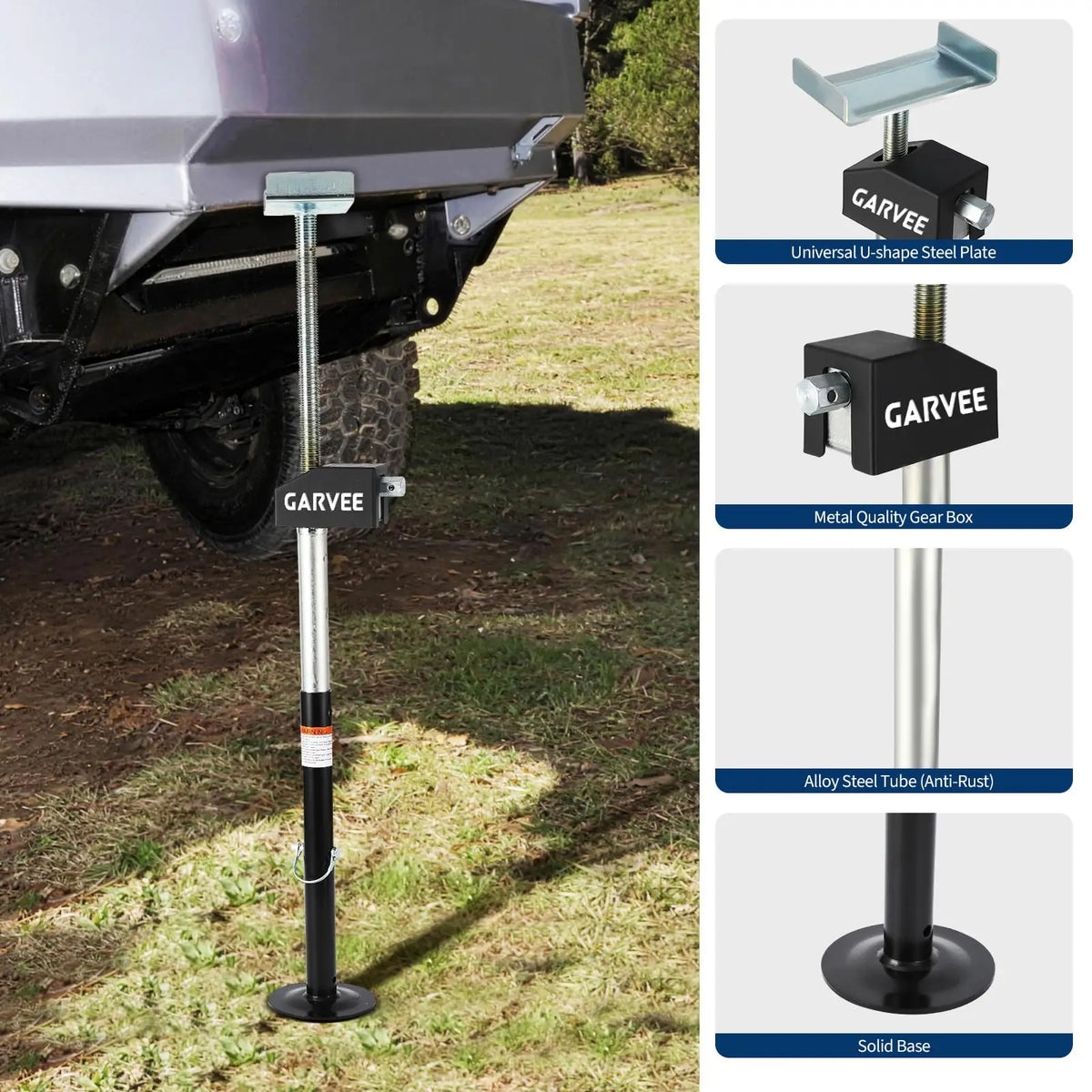 Heavy Duty RV Stabilizer Jacks Quick Lift Drill Crank Support
