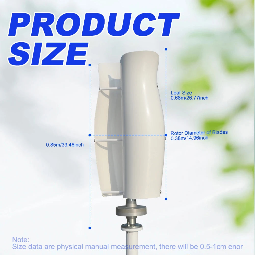 Smaraad 5000W Vertical Wind Turbine With Charging Controller