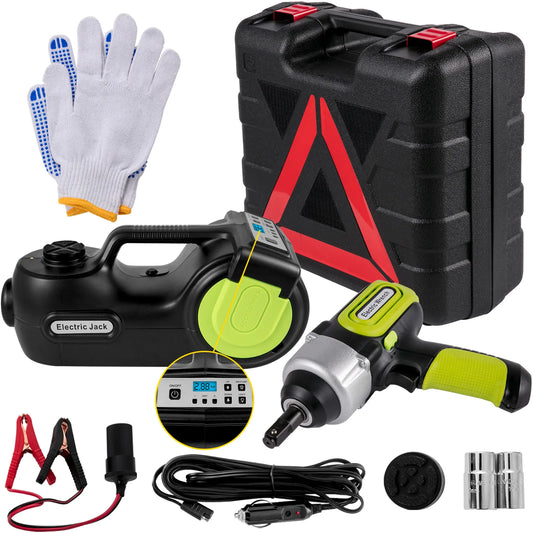 SucceBuy Electric Hydraulic Car Jack And Tire Compressor Kit