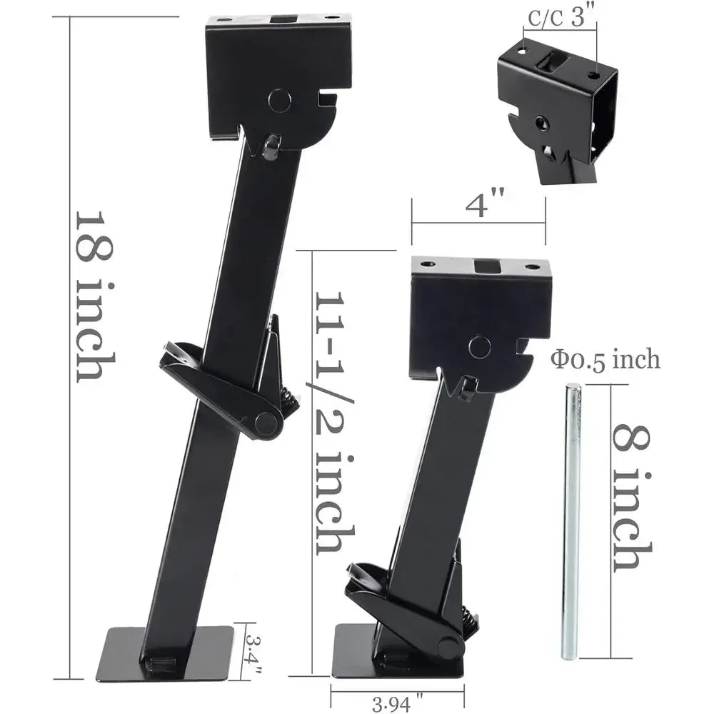 Set Of Two Folding Trailer Stabilizer Jacks For Rv Campers