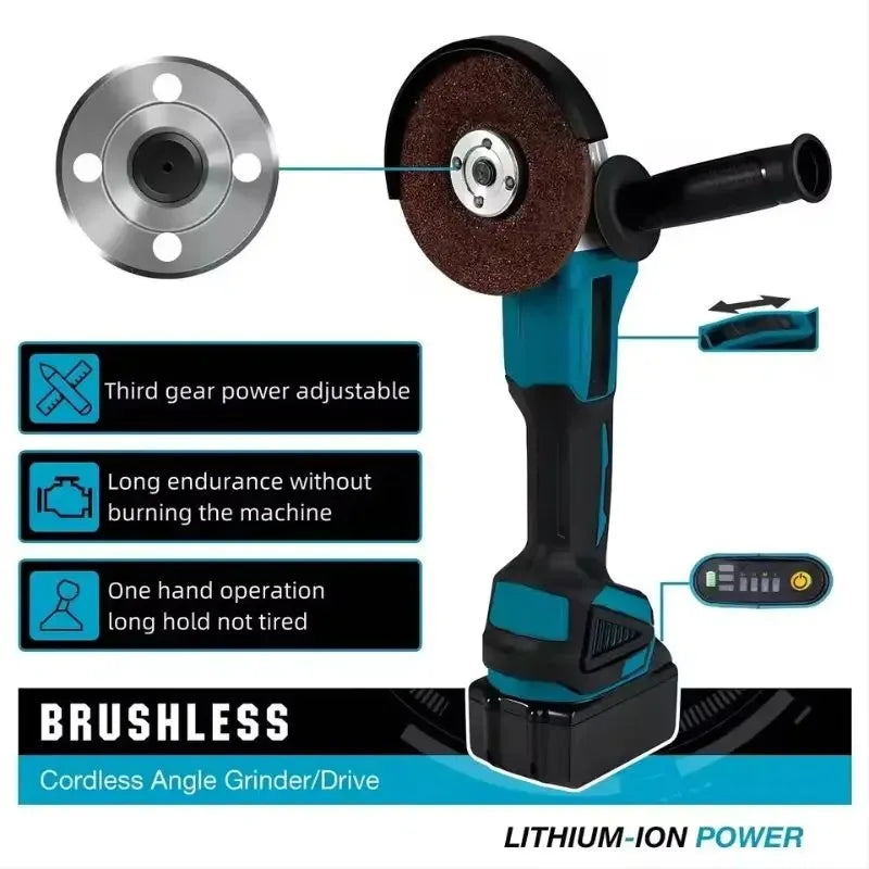Makita Dga404 18v Brushless Cordless Angle Grinder Kit