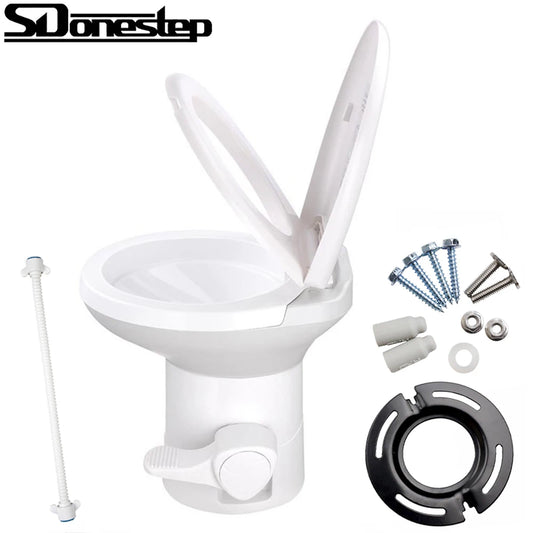 HDPE Gravity Flush Motorhome Toilet With Foot Pedal Control