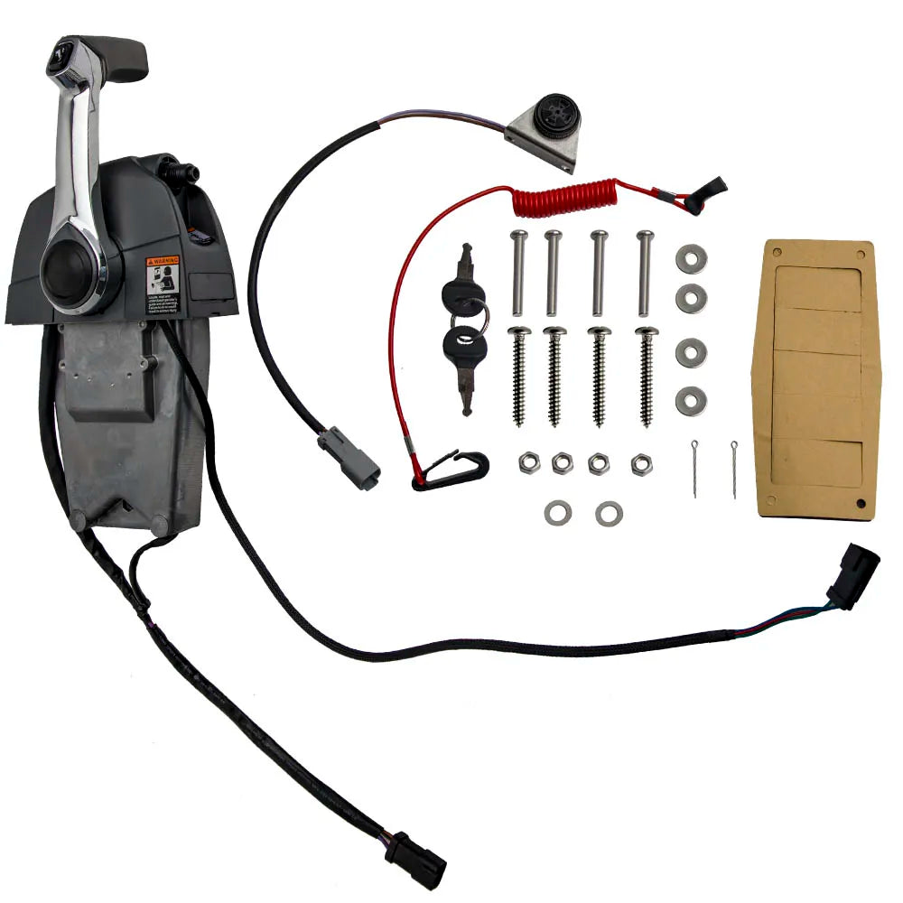 Replacement Outboard Throttle Control Box Key Switch Kit Johnson Evinrude