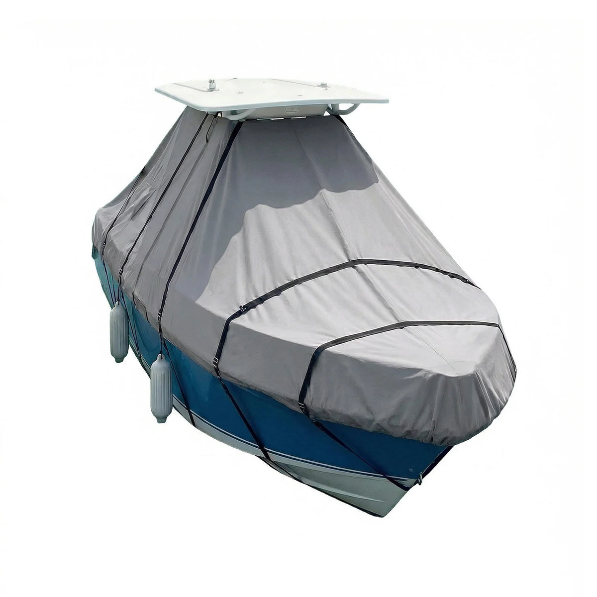 TTop Boat Cover With Motor Protection And Adjustable Straps